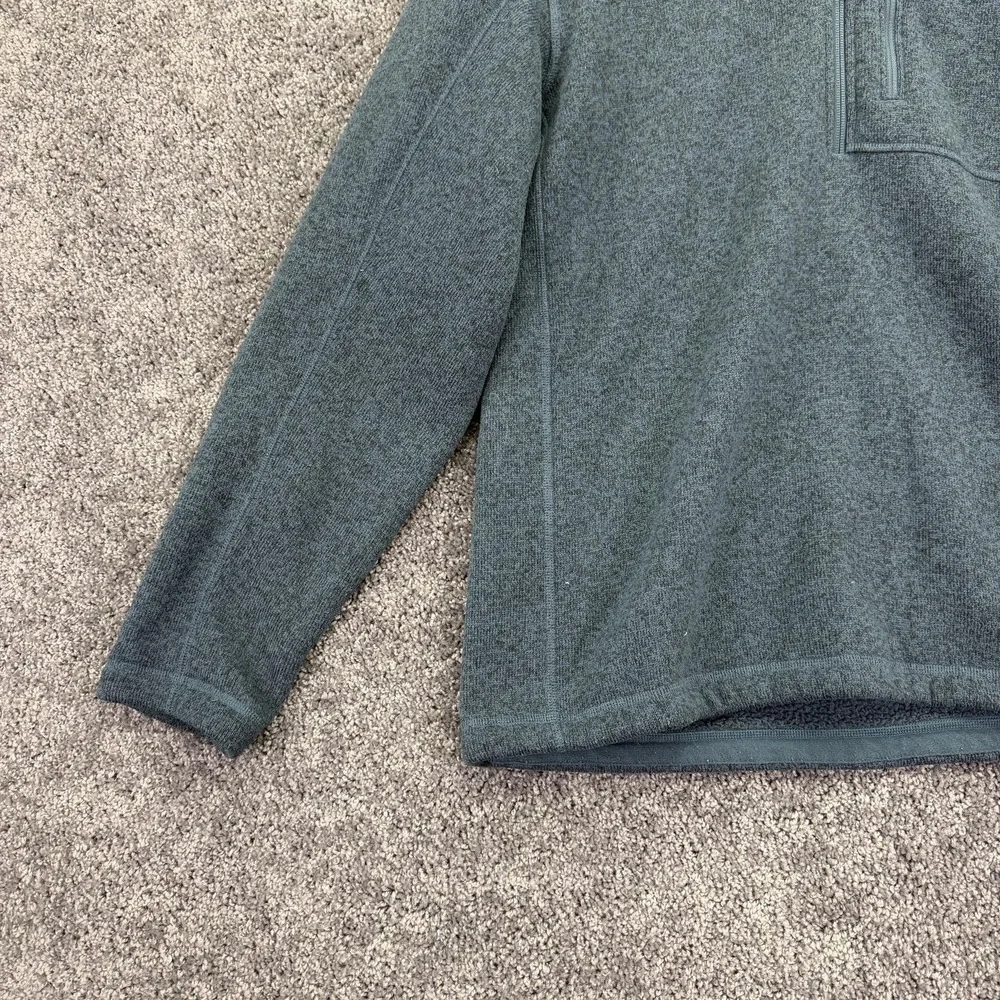 The North Face Sweater Mens Large Blue Fleece 1/4 Zip Pullover Outdoor Hiking